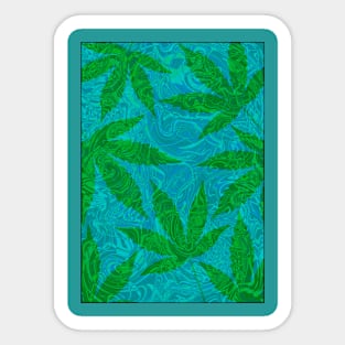 cannabis leaves Sticker